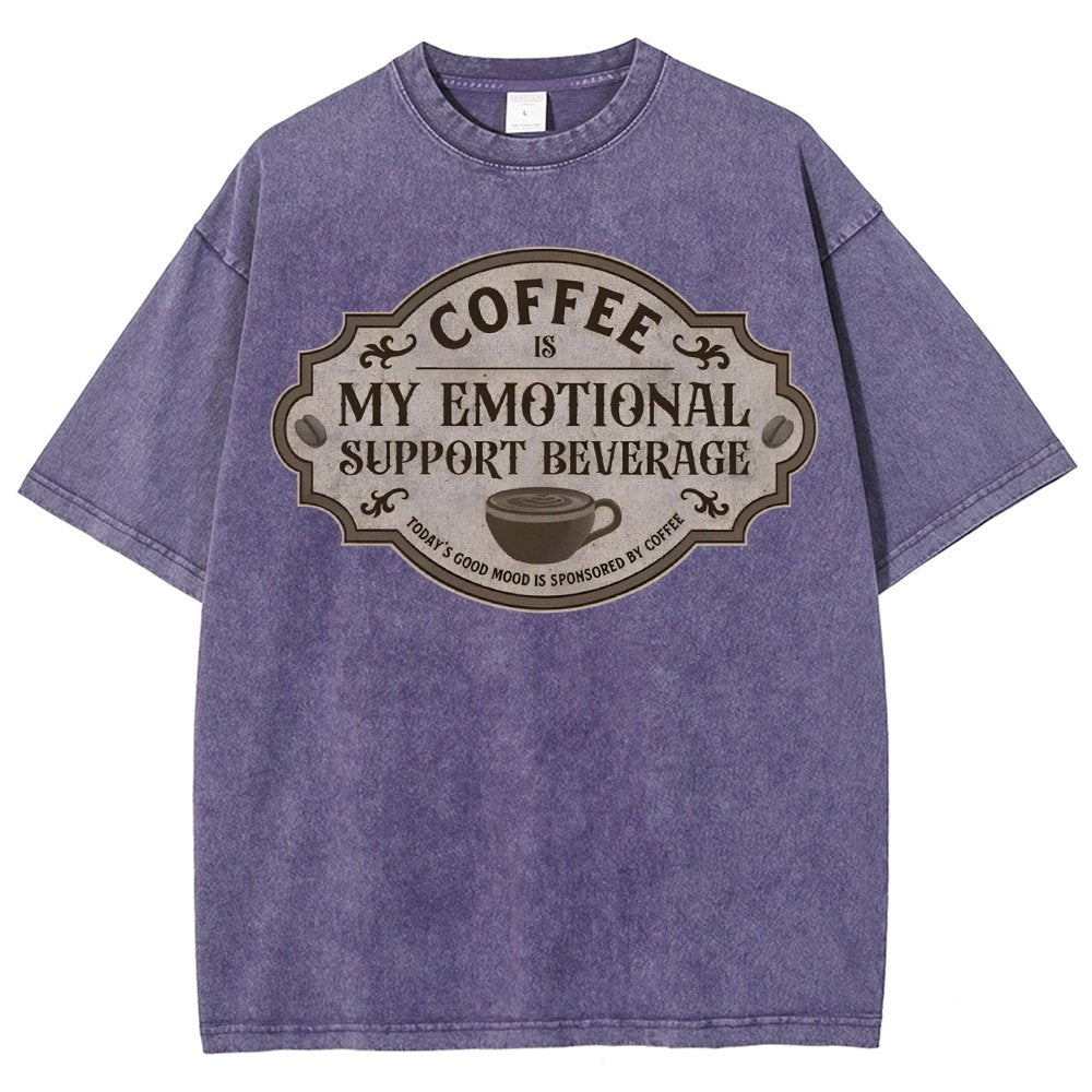My Emotional Support Beverage Vintage Distressed T-shirt