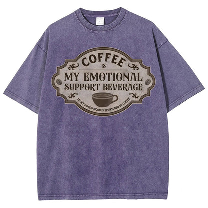 My Emotional Support Beverage Vintage Distressed T-shirt