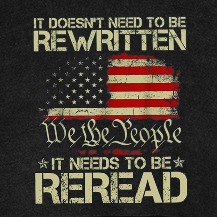 It Doesn't Need To Be Rewritten It Needs To Be Reread 1776 Vintage Distressed Hoodie