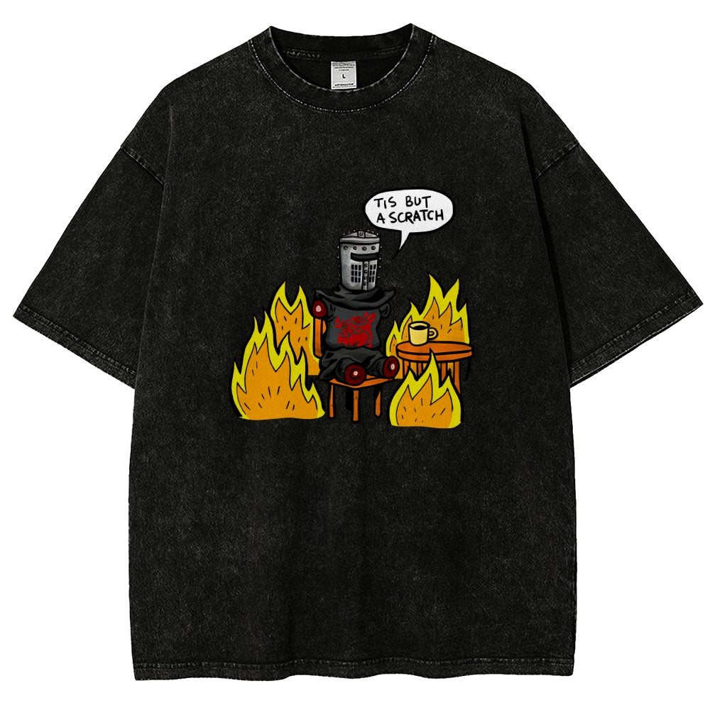 Tis Is Fine Vintage Distressed T-shirt