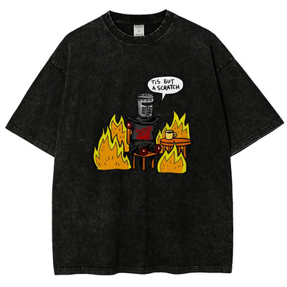 Tis Is Fine Vintage Distressed T-shirt