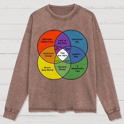 You Are Here Washed Long Sleeve Tee