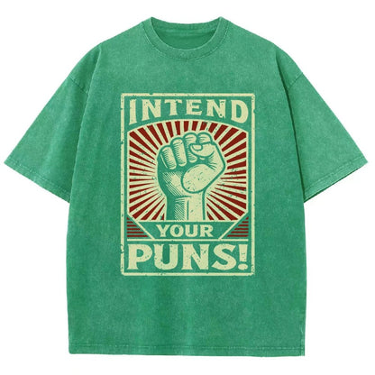 Intend Your Puns Vintage Distressed T-shirt