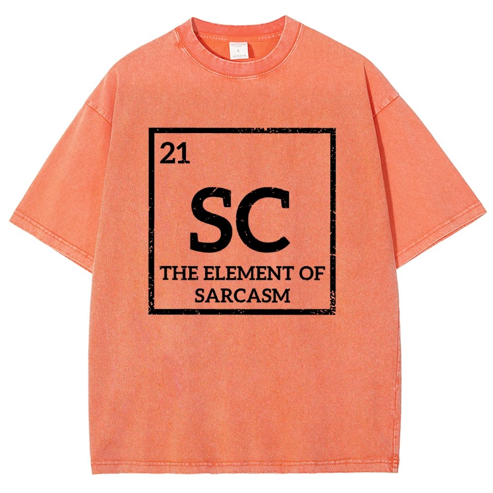 Sc The Element Of Sarcasm Vintage Distressed T-shirt