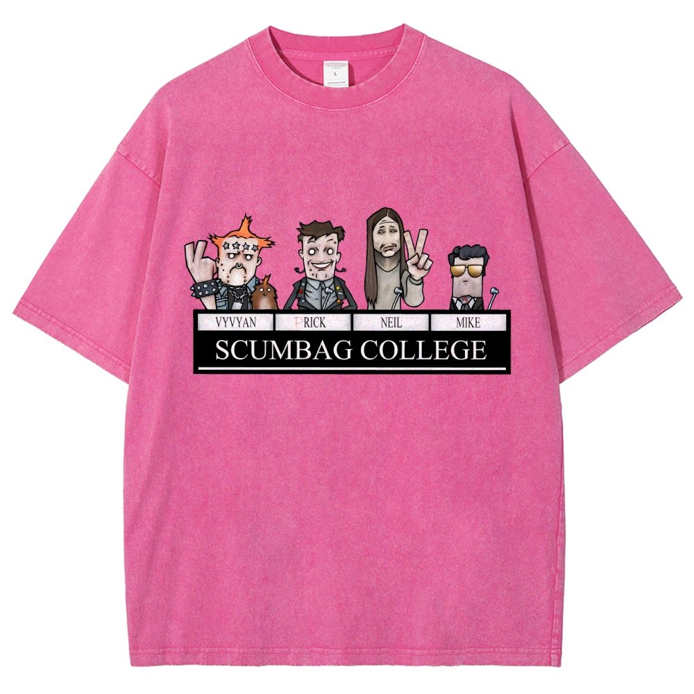 Cool Crew Scumbag College by HappyToast Vintage Distressed T-shirt