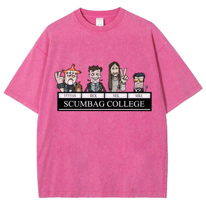 Cool Crew Scumbag College by HappyToast Vintage Distressed T-shirt