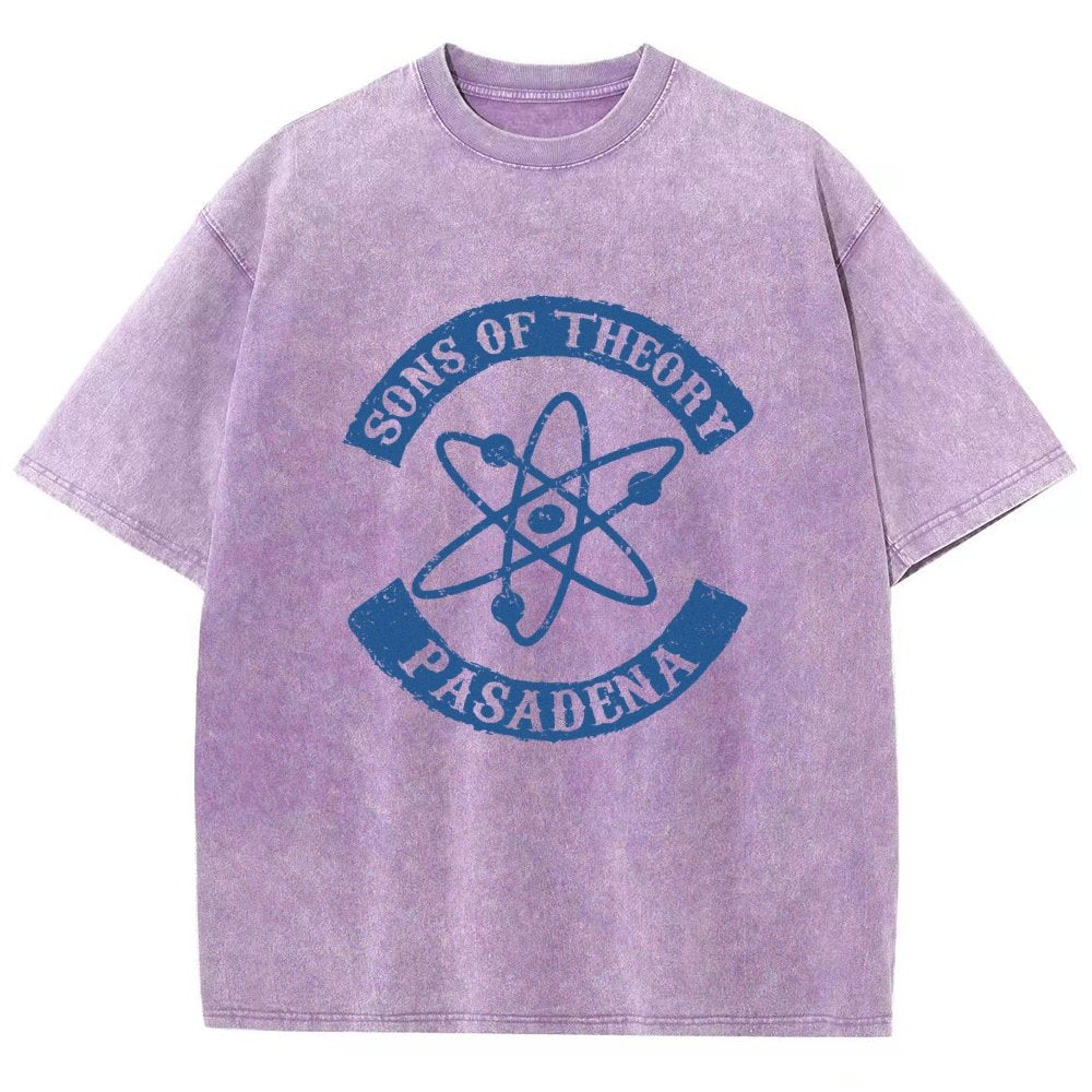 SONS OF THEORY Big Bang Humor Vintage Distressed T-shirt