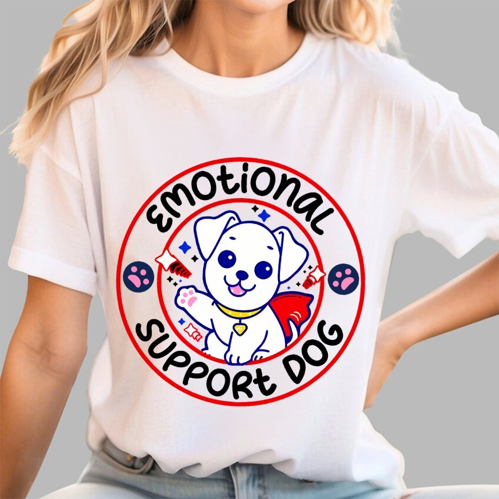 Emotional Support Dog Unisex Geek T-Shirt