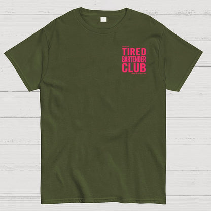 Tired Server Club Front And Back Printing Geek T-Shirt