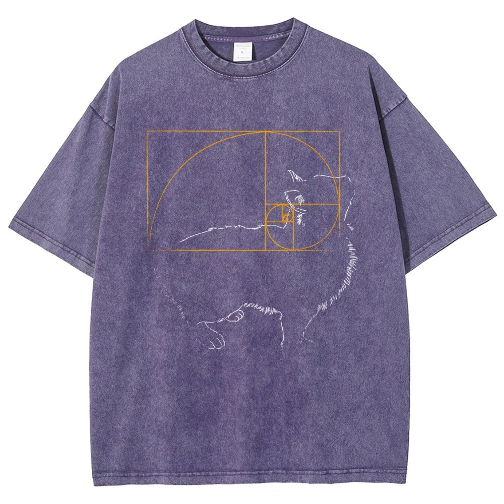 Golden Cat Vintage Distressed T-shirt