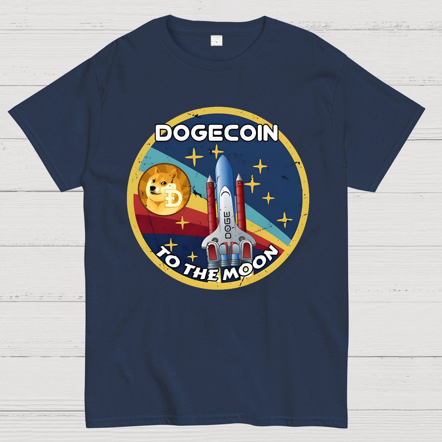 Dogecoin To The Moon DOGE Geek T-Shirt