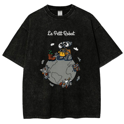 Le Petit Robot Vintage Distressed T-shirt