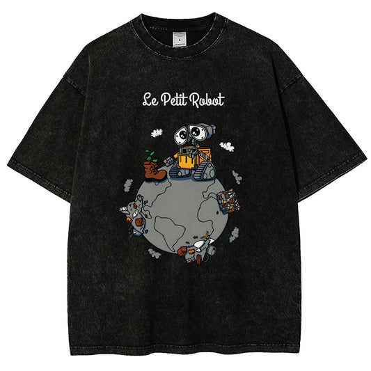 Le Petit Robot Vintage Distressed T-shirt