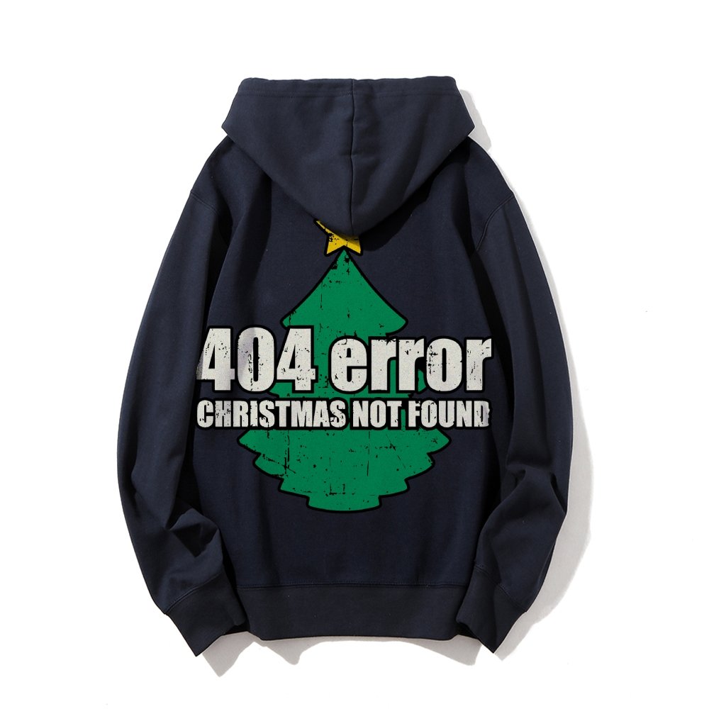 Error 404 Printed Back Cotton Hoodie