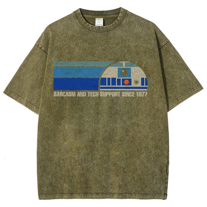 Providing Sarcasm and Tech Support Since 1977 Vintage Distressed T-shirt