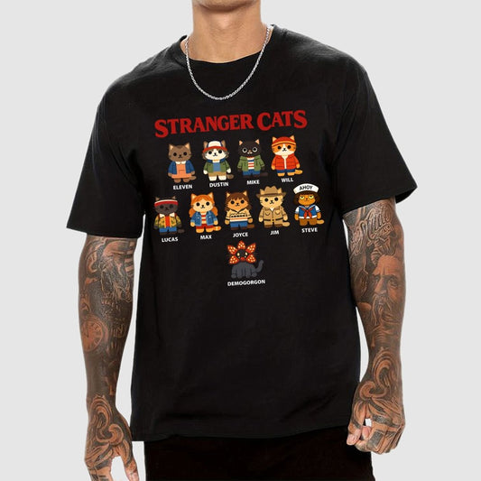 Stranger Cats Geek T-Shirt