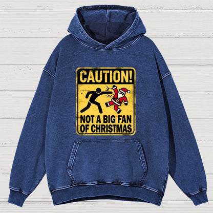 Christmas Caution Vintage Distressed Hoodie