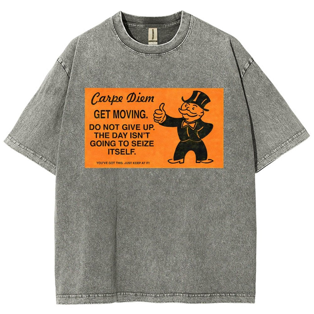 Carpe Diem Card Vintage Distressed T-shirt