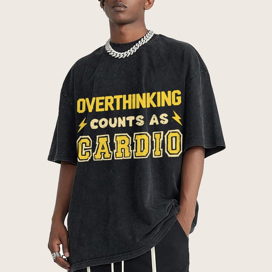 Overthinking Counts As Cardio Vintage Distressed T-shirt