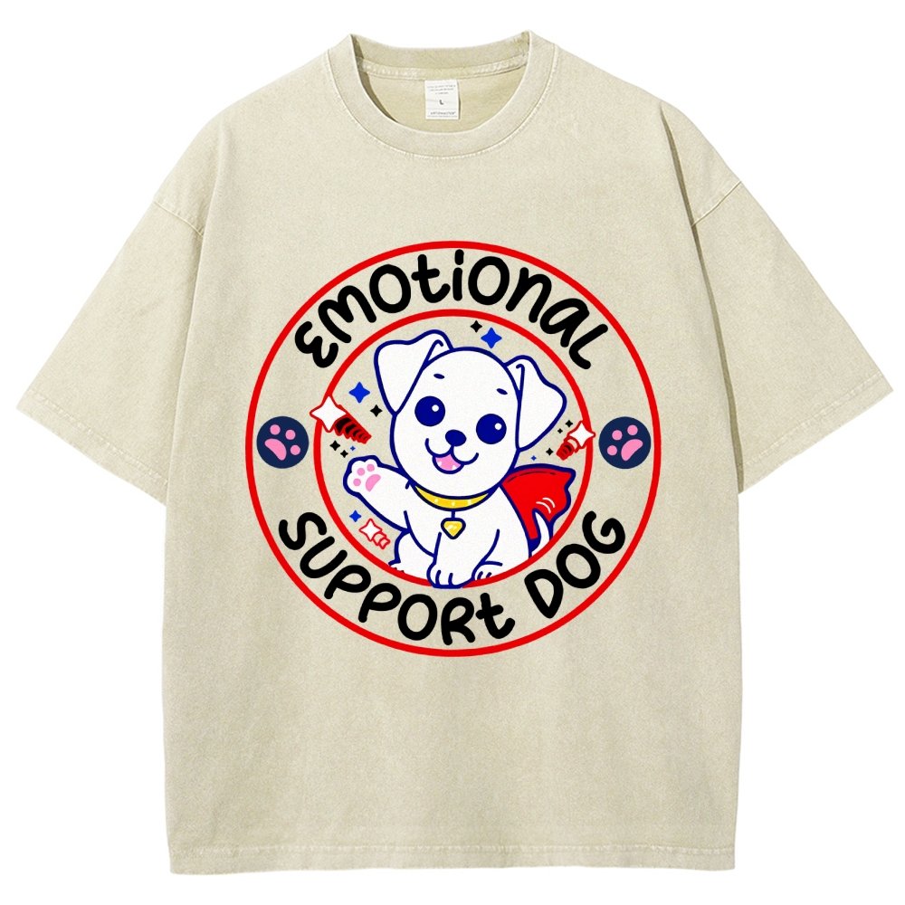 Emotional Support Dog Vintage Distressed T-shirt