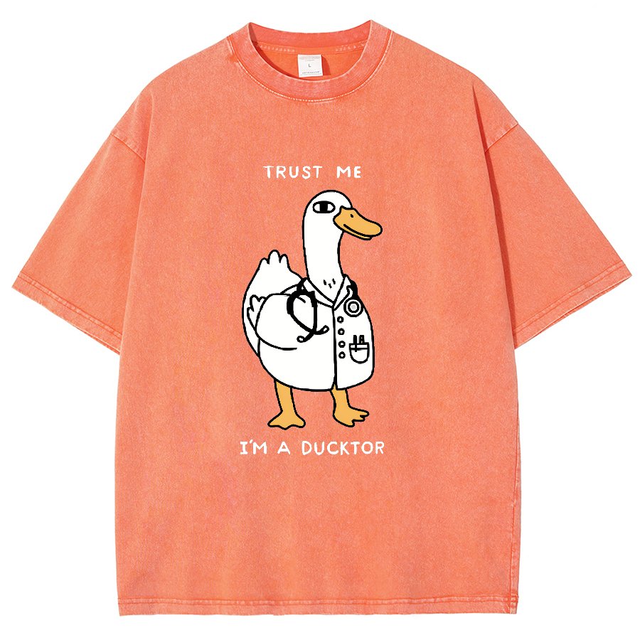 Trust Me I'm a Ducktor Vintage Distressed T-shirt