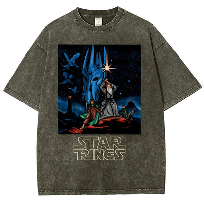 Star Rings Vintage Distressed T-shirt