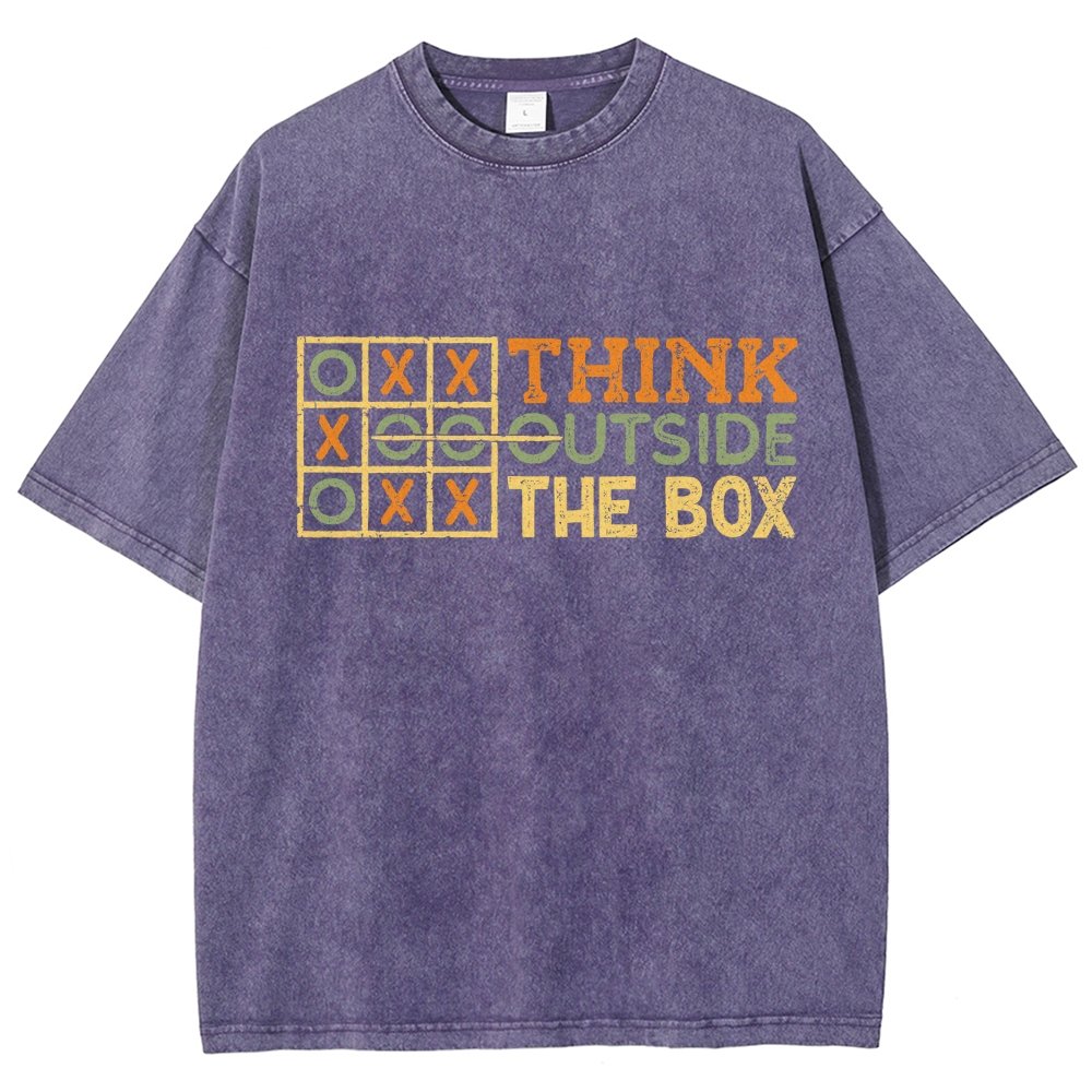 Thinking Outside The Box Vintage Distressed T-shirt