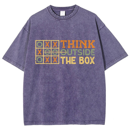 Thinking Outside The Box Vintage Distressed T-shirt