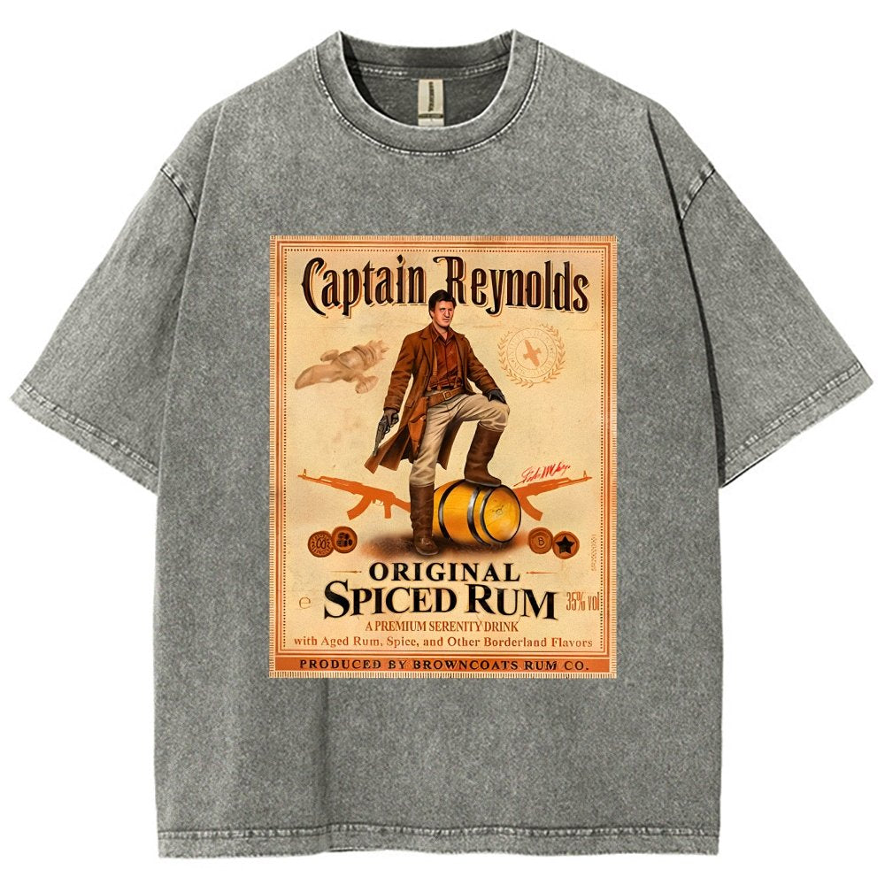 Captain Rogers Spiced Rum Vintage Distressed T-shirt