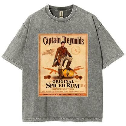 Captain Rogers Spiced Rum Vintage Distressed T-shirt