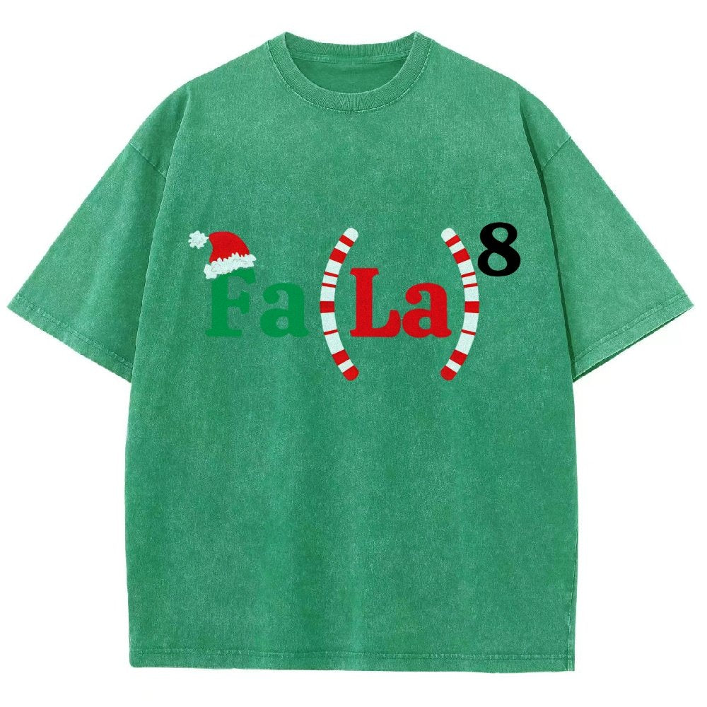Fa La La La La Christmas Math Vintage Distressed T-shirt