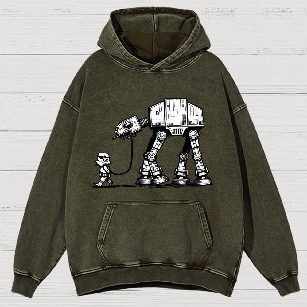 Cosmic Robot Dog - Planetary Skirmishes Vintage Distressed Hoodie