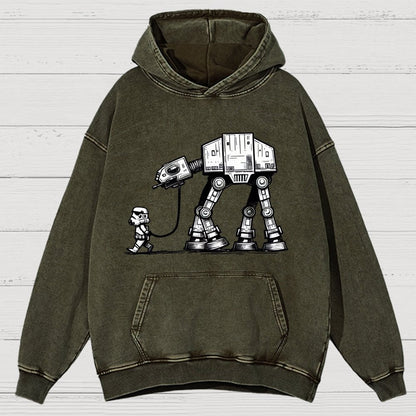 Cosmic Robot Dog - Planetary Skirmishes Vintage Distressed Hoodie