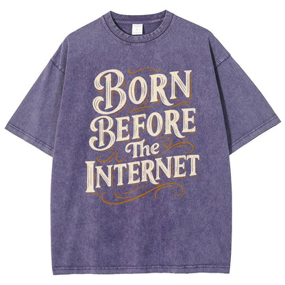 Born Before The Internet Vintage Distressed T-shirt