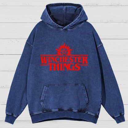 Winchester Things Vintage Distressed Hoodie