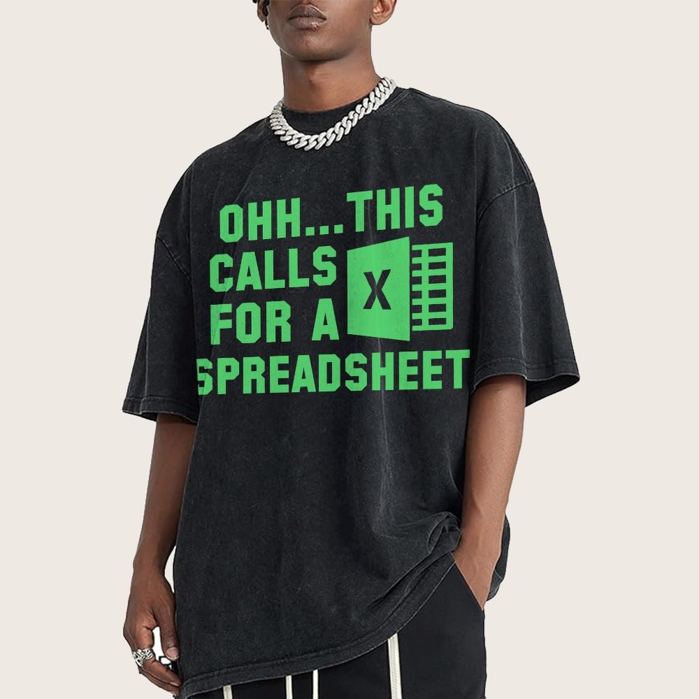 Ohh...This Calls for a Spreadsheet Vintage Distressed T-shirt