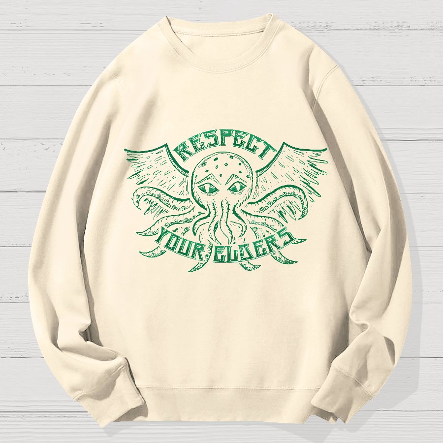 Respect Your Elder Gods Geek Cotton Sweatshirt