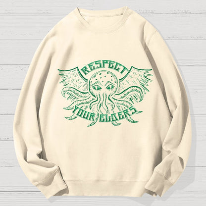 Respect Your Elder Gods Geek Cotton Sweatshirt