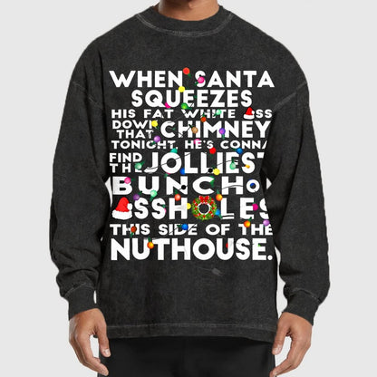 Christmas Vacation Jolliest Bunch Washed Long Sleeve Tee