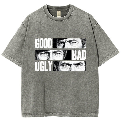 The Good The Bad The Ugly   Vintage Distressed T-shirt