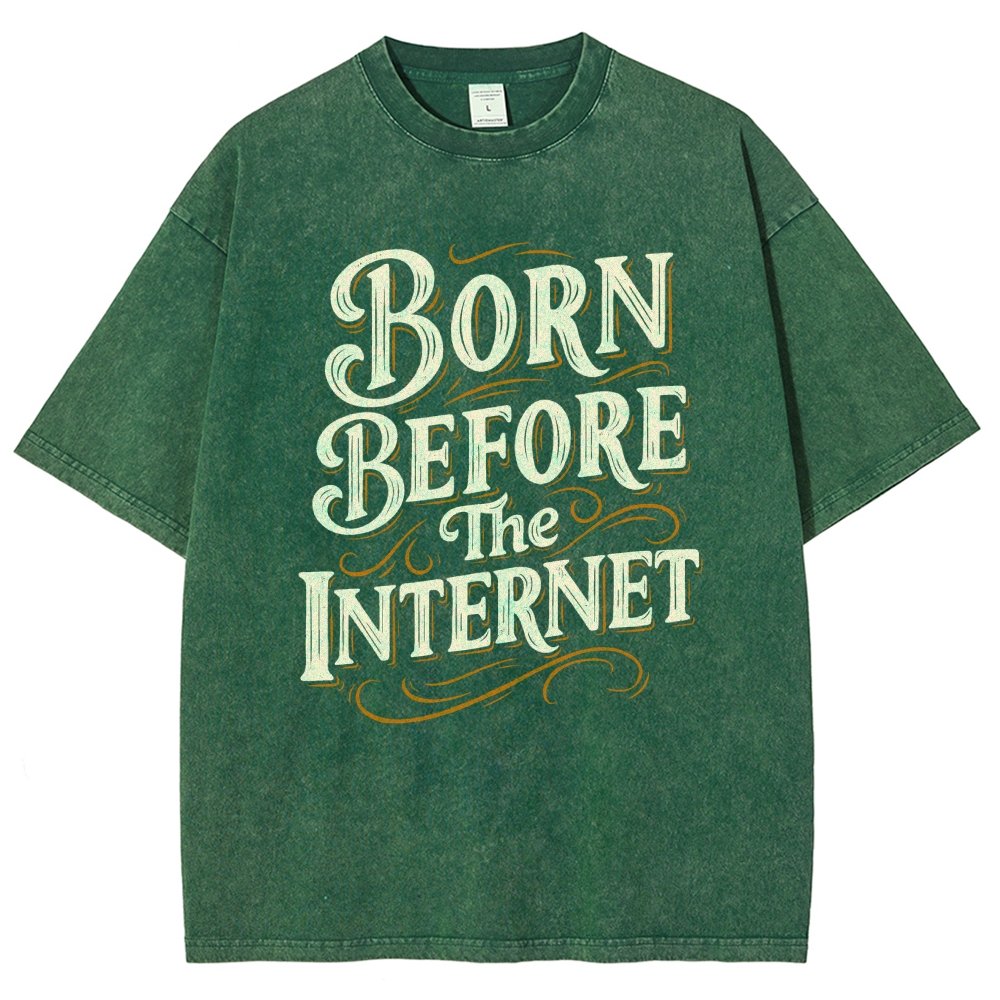 Born Before The Internet Vintage Distressed T-shirt