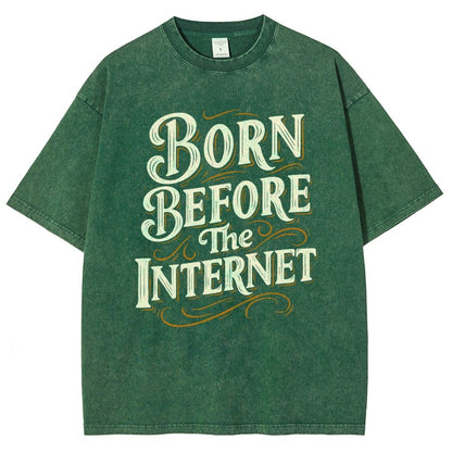 Born Before The Internet Vintage Distressed T-shirt
