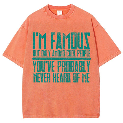 I’m Famous Among Cool People Vintage Distressed T-shirt