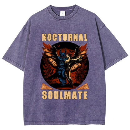 Mothman nocturnal soulmate Vintage Distressed T-shirt
