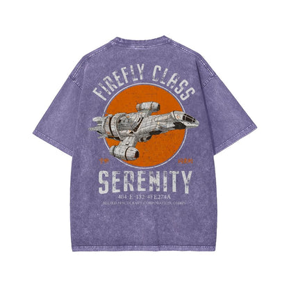 Retro Smugglers Front And Back Printing Washed T-shirt