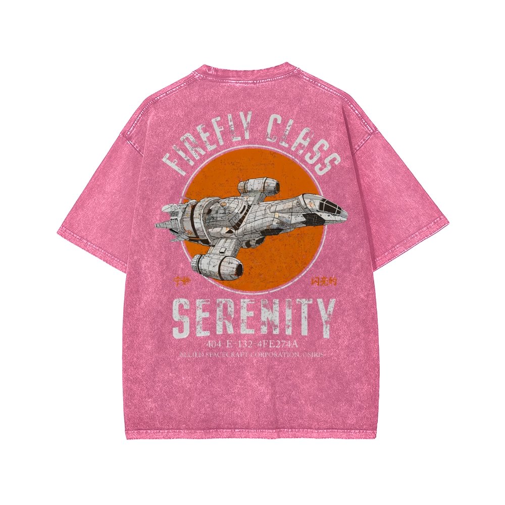 Retro Smugglers Front And Back Printing Washed T-shirt