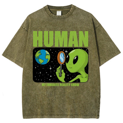 Human  My Favorite Reality Show Vintage Distressed T-shirt