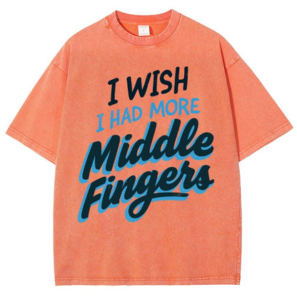 I Wish I Had More Middle Fingers Vintage Distressed T-shirt
