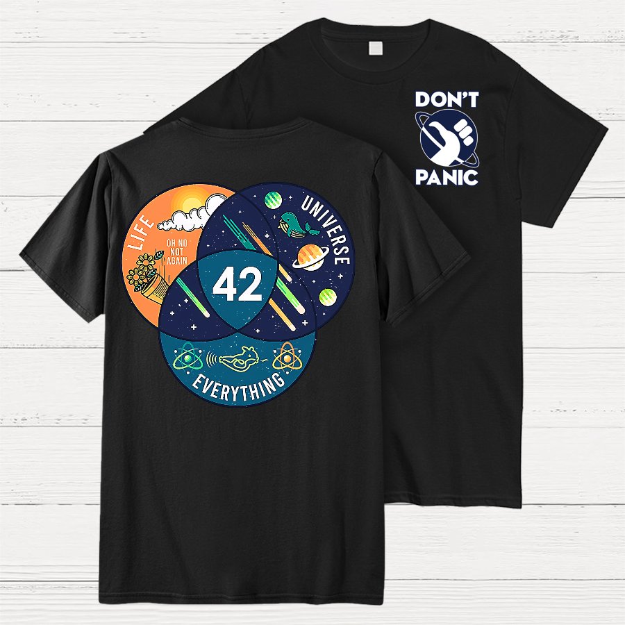 42 Answer to Life Universe and Everything Essential Geek T-Shirt