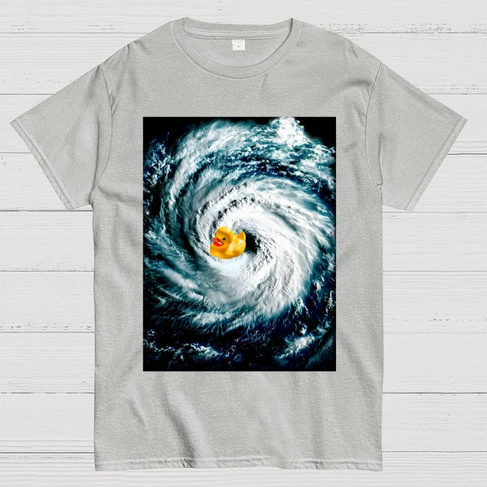 Rubber duck in Hurricane Geek T-Shirt
